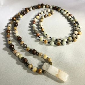 108 6MM Amazonite Bead Hand-knotted Mala
